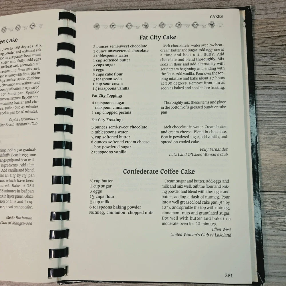 The Florida Cooking Adventure Cookbook 1987 FFWC Women's Club Recipes Hacienda